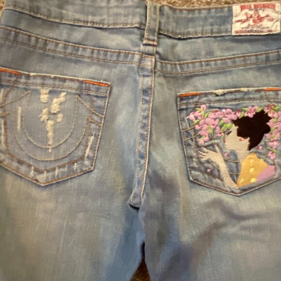 True Religion embroidered geisha Back Pocket Boot Cut / Y2K/ SIZE 29 - Picture 4 of 6